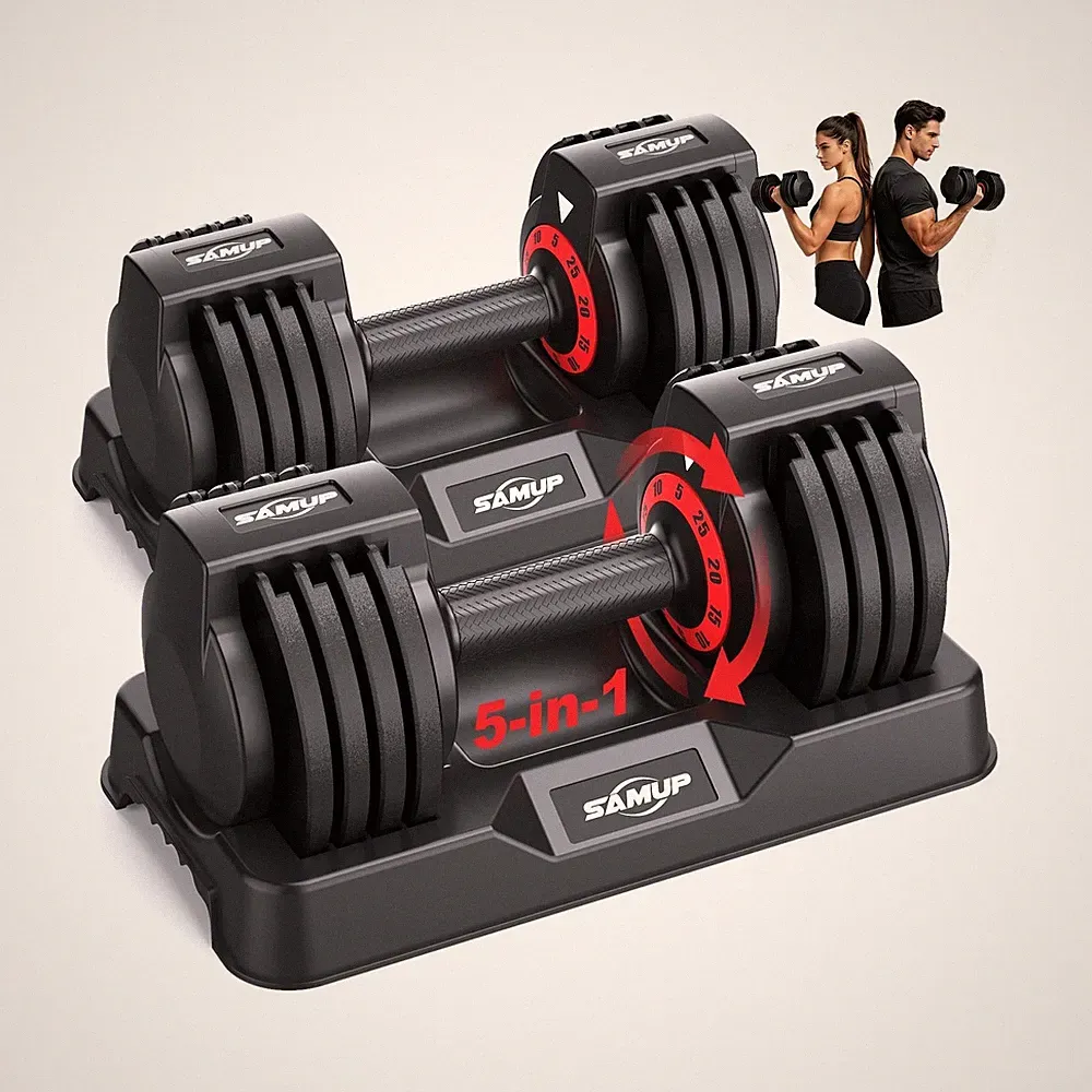 Adjustable Dumbbell Set of 2, 50LBS/100LBS Weights Dumbbell Set with Storage...