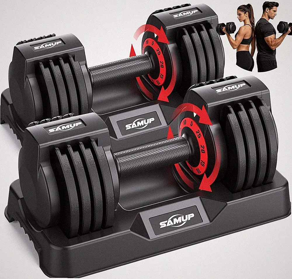 Adjustable Dumbbell Set of 2, 50LBS/100LBS Weights Dumbbell Set with Storage Box
