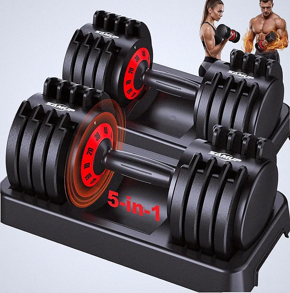 Adjustable Dumbbell Set of 2, 50LBS/100LBS Weights Dumbbell Set with Storage Box
