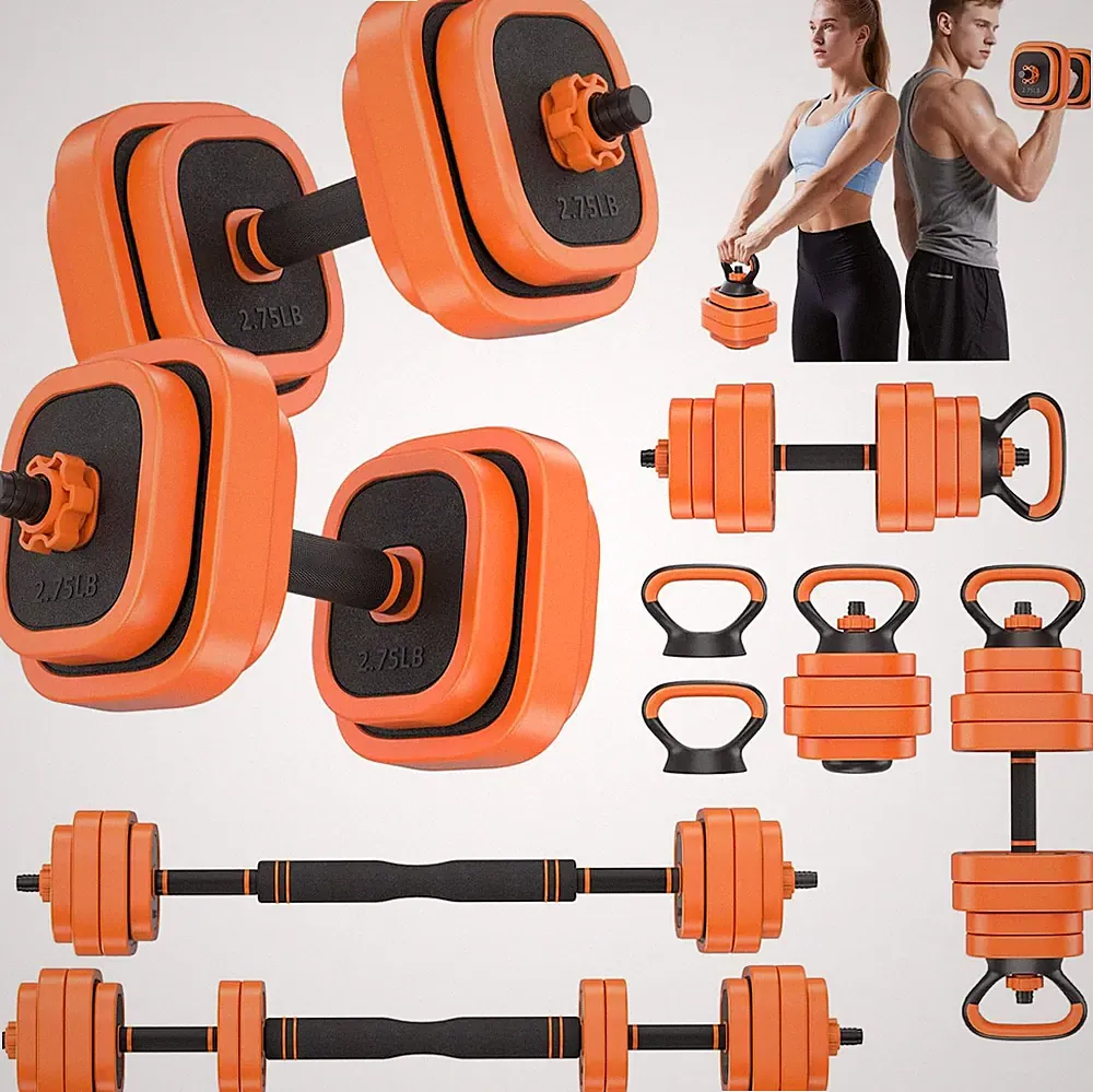 Adjustable Dumbbell Set of 2 with Connector, 45/65/85 Lbs Free Weights, 4-In-1 B