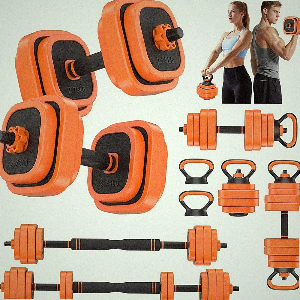 Adjustable Dumbbell Set of 2 with Connector, 45/65/85 lbs Weights, 4-in-1