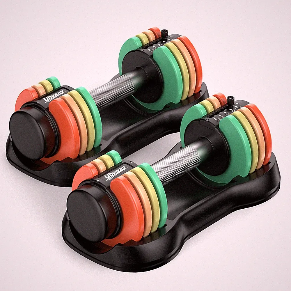 Adjustable Dumbbell Set Pair, Dumbbells 2.5/5/7.5/10/12.5 lbs with Fast Adjus...