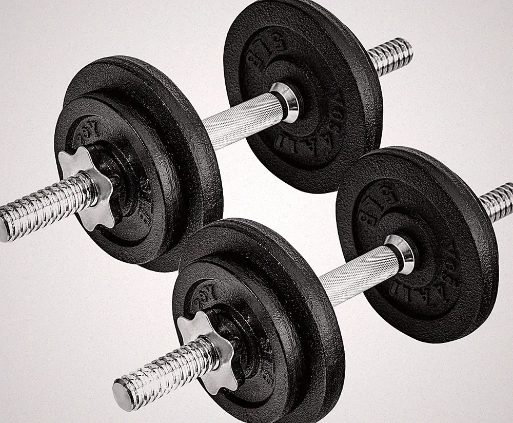 Adjustable Dumbbell Set Star Lock Collars/Connector 40lb-200lb Weight Plates Set