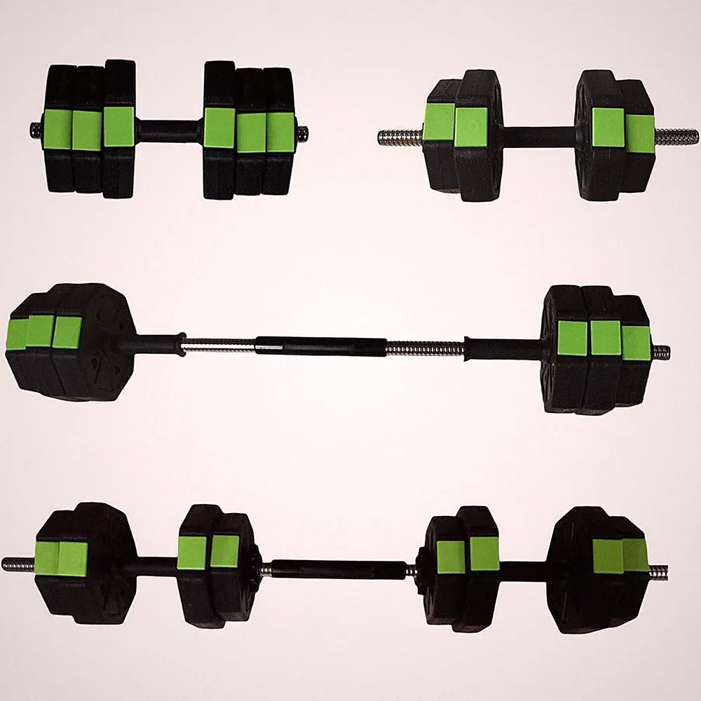 Adjustable Dumbbell Set with Iron Handle 30lbs/44lbs Weight for Home Gym