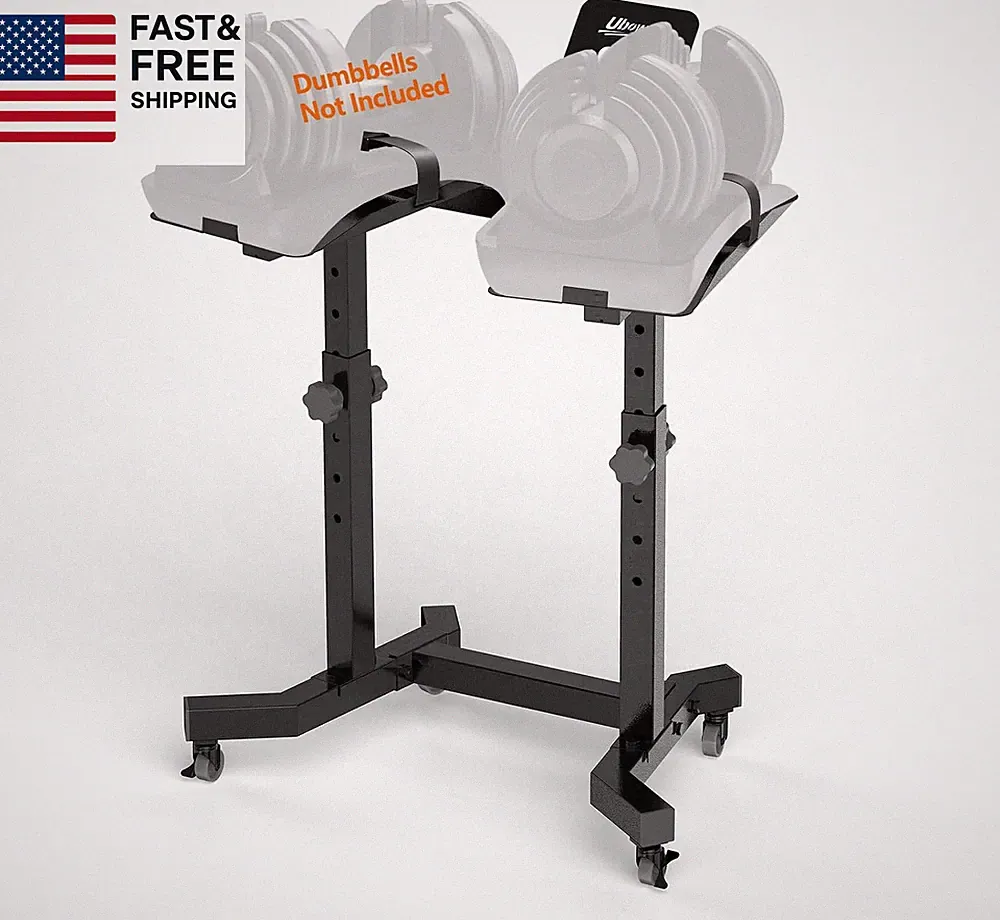 Adjustable Dumbbell Stand- Dumbbell Rack with 4 Level Height Adjustment, Weight