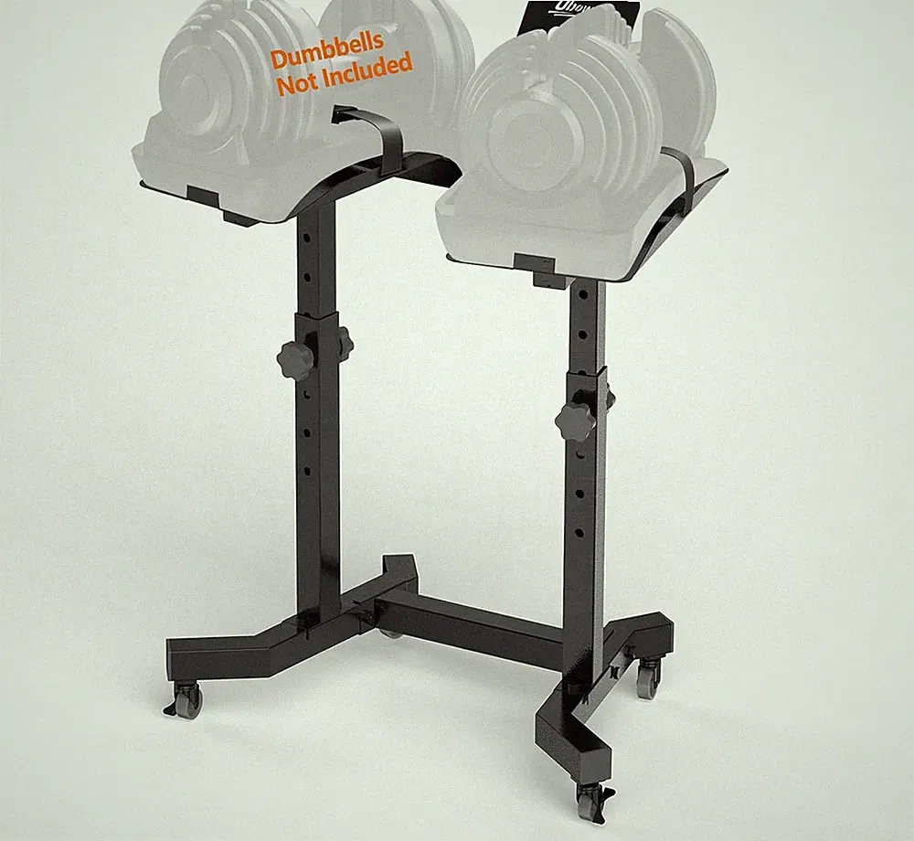 Adjustable Dumbbell Stand - Uboway Weight with 4 Level Height Black
