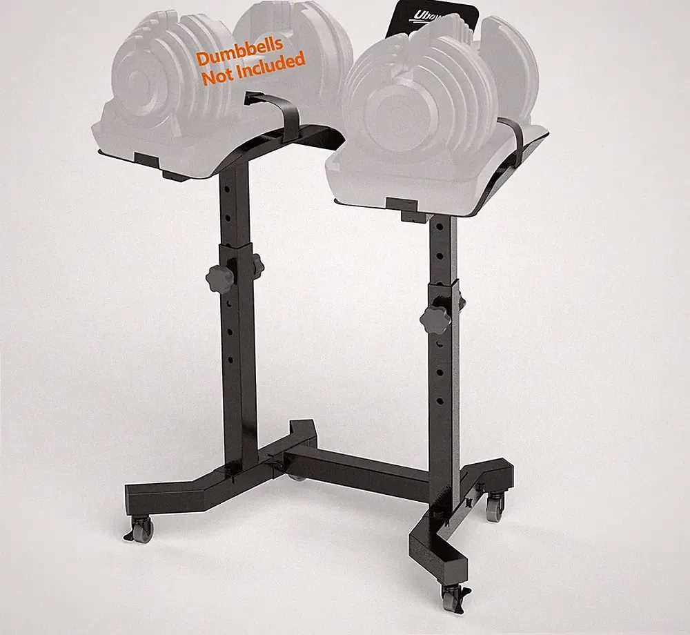 Adjustable Dumbbell Stand - Uboway Weight with 4 Level Height Black
