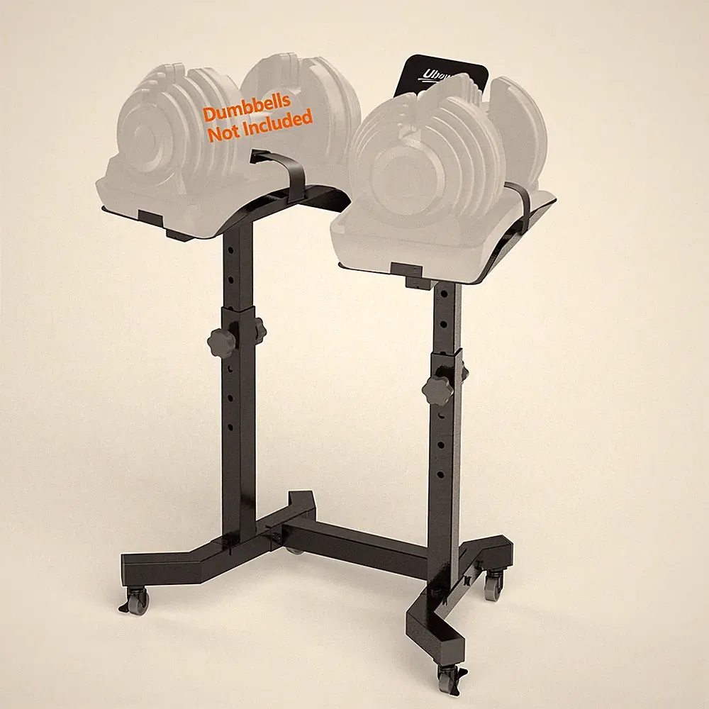 Adjustable Dumbbell Stand - Weight Stand with 4 Level Height Adjustment, Dumb...