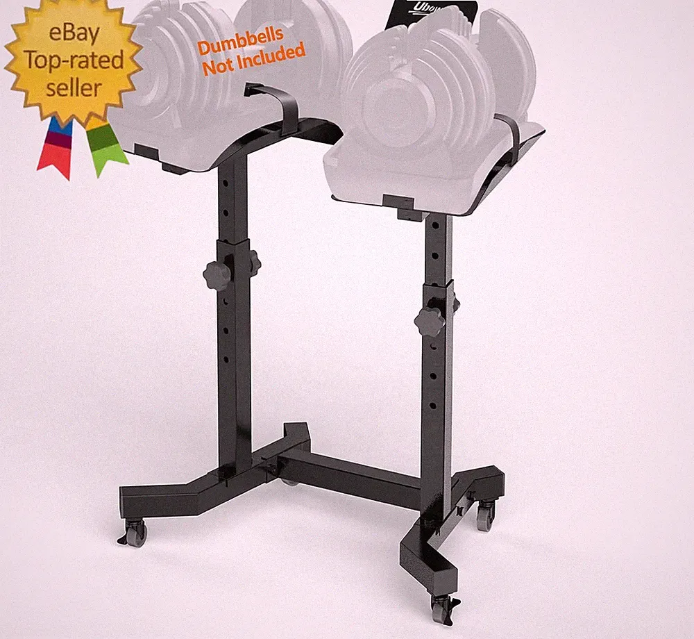 Adjustable Dumbbell Stand - Weight Stand with 4 Level Height Adjustment, Dumbbe