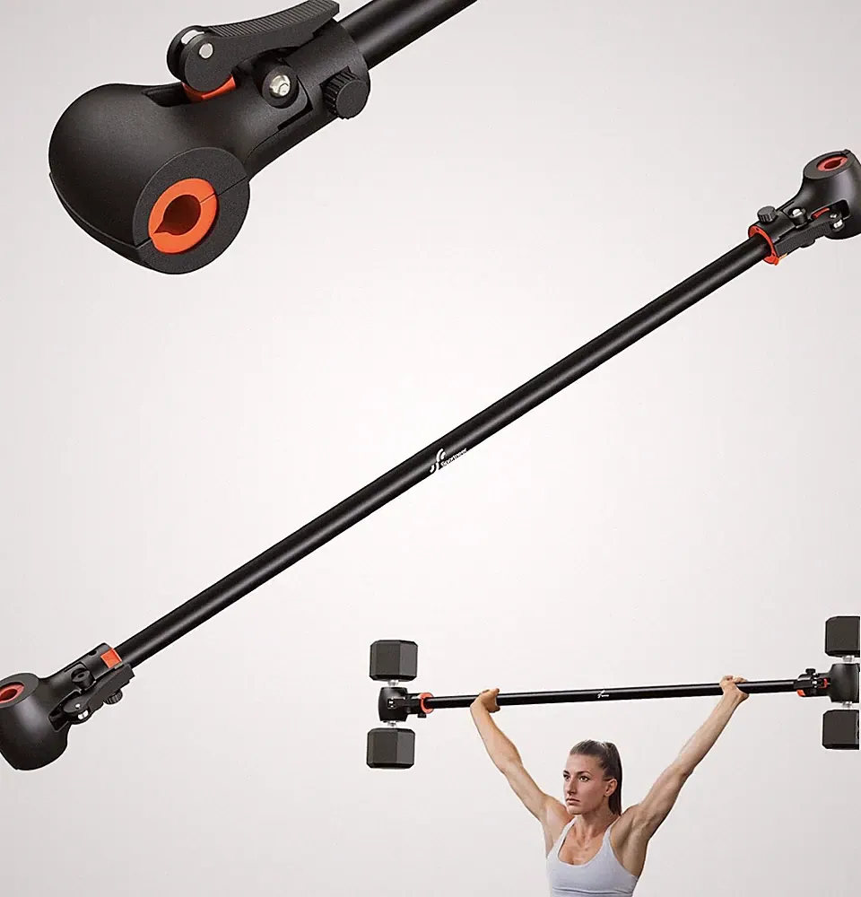 Adjustable Dumbbell to Barbell Converter - 200 lb Capacity for Home Gym