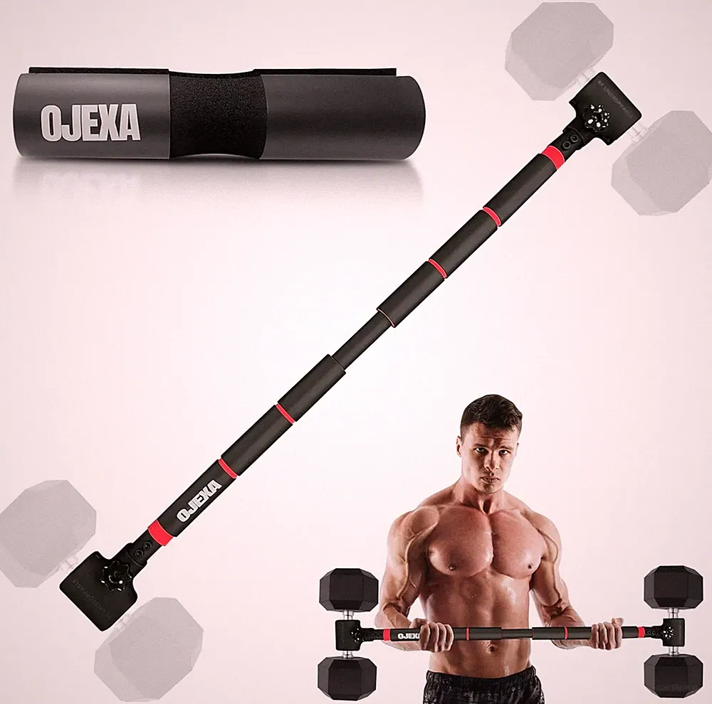 Adjustable Dumbbell to Barbell Converter Set, 200 Lb Capacity, Steel Clamp