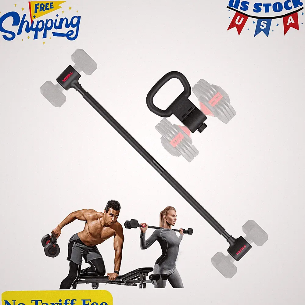 Adjustable Dumbbell to Barbell Kettlebell and Macebell Converter System