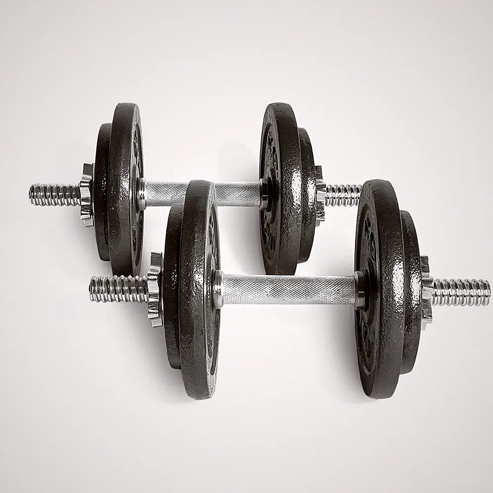 Adjustable Dumbbell Weight Set 50 LB Pair Black Two Handles CAP Barbell 25-Pound