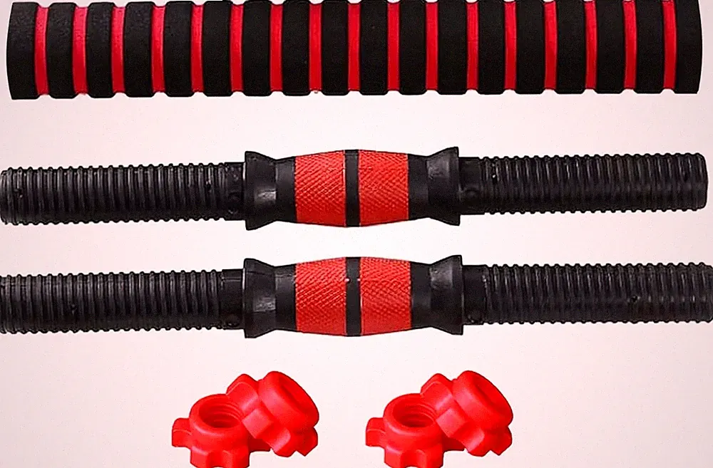 Adjustable Dumbbell Weight Set with 2 Bars and Connecting Rod for Home Gym