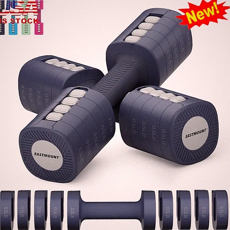 Adjustable Dumbbells 12LB Lightweight Non-Slip Handweights Home Gym Fitness New