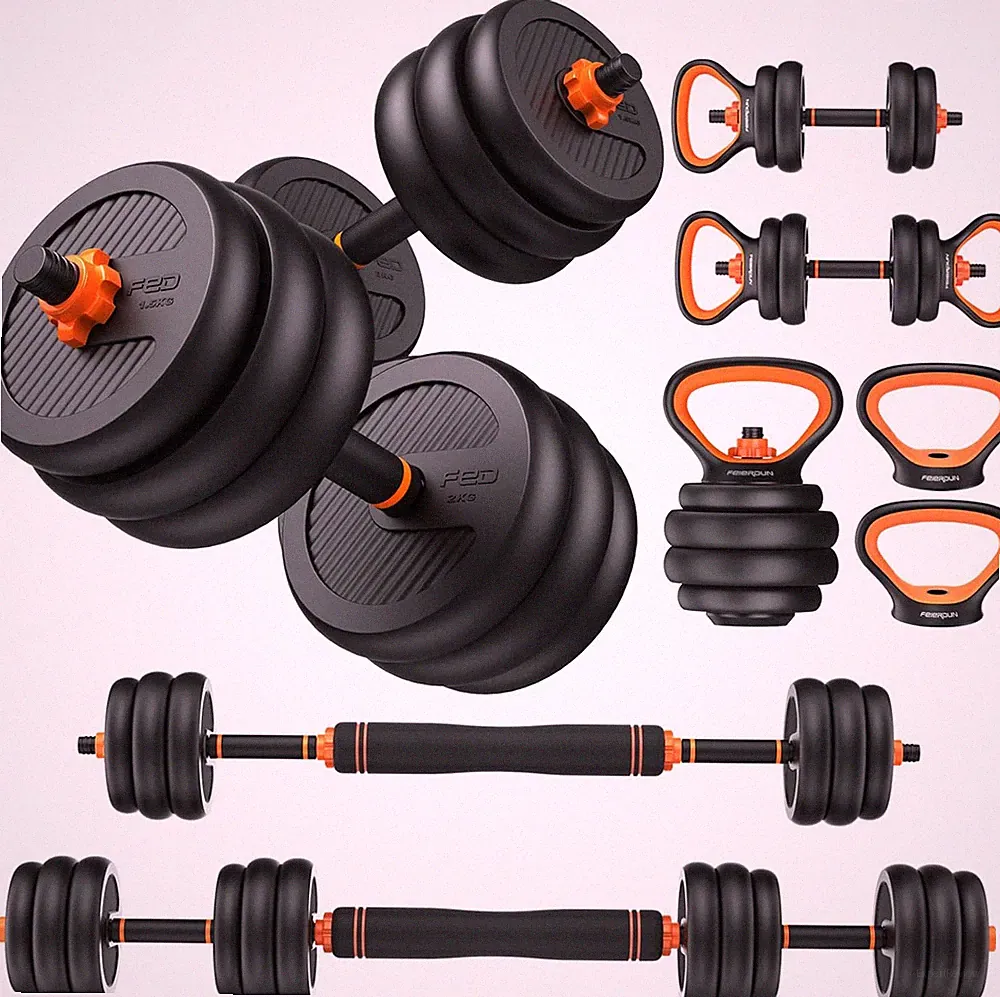 Adjustable Dumbbells, 20/30/40/45/70/90Lbs Free Weight Set with Connector, 5 In1