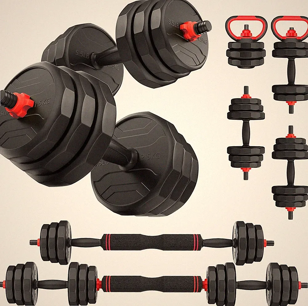 Adjustable Dumbbells, 20/30/40/55/60/70/80/90Lbs Free Weights Dumbbells Converti