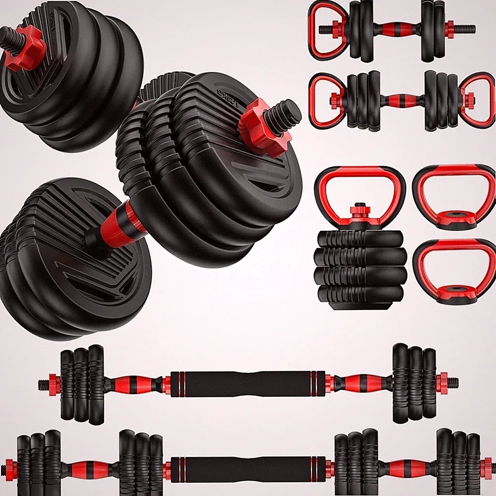 Adjustable Dumbbells 20 30 45 70 90lbs 5-in-1 Fitness Set Home Workout