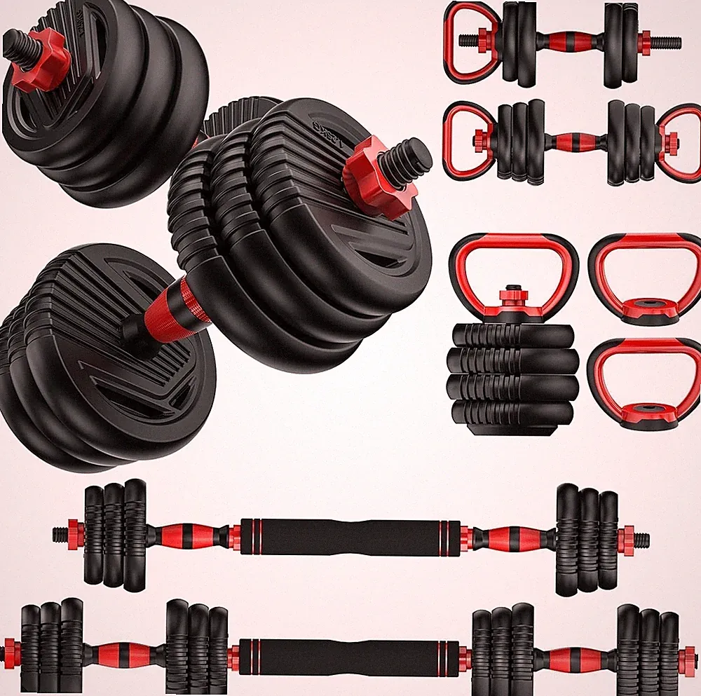Adjustable Dumbbells 20 30 45 70 90lbs Free Weight Set Connector