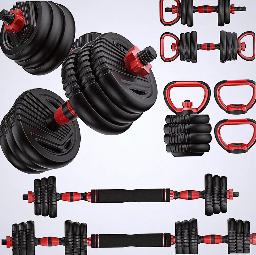 Adjustable Dumbbells, 20/30/45/70/90lbs Free Weight Set with Connector,5 in1 Dum