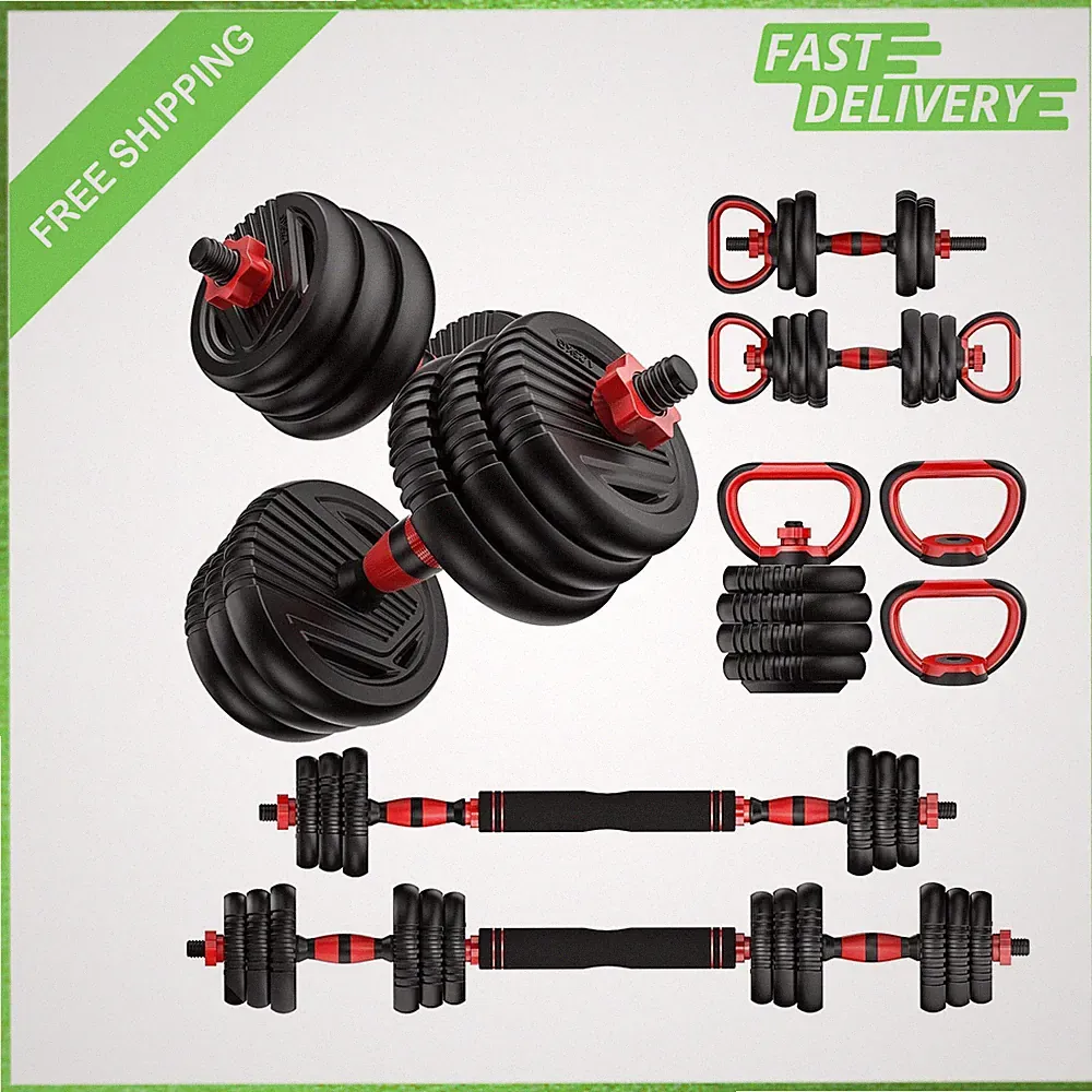 Adjustable Dumbbells 20 30 45 70 90lbs Weight Set with Connectors 5 in 1 Home