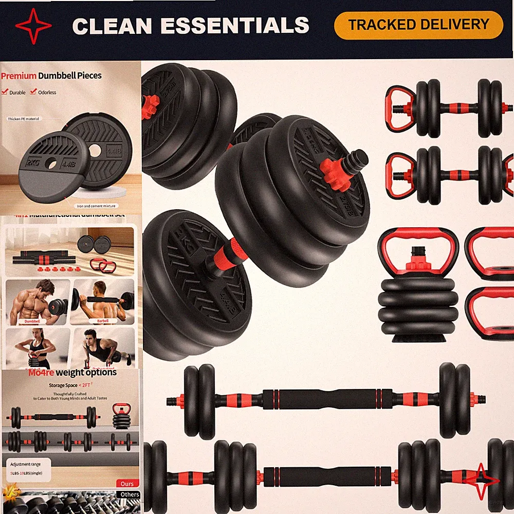 Adjustable Dumbbells 20-80lbs Set, 4-in-1 Free Weights for Home Gym Fitness