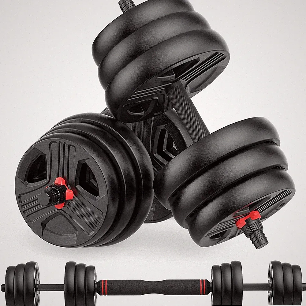 Adjustable Dumbbells 20-90 Lbs Convertible Barbell Kettlebell Home Gym Weights 2
