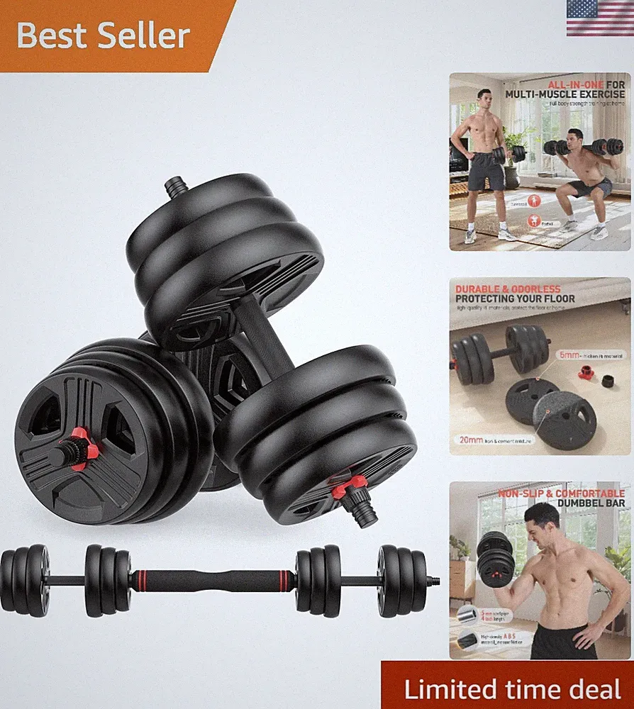 Adjustable Dumbbells 20-90lbs - Versatile 2-in-1 Home Gym Set for All Fitness...