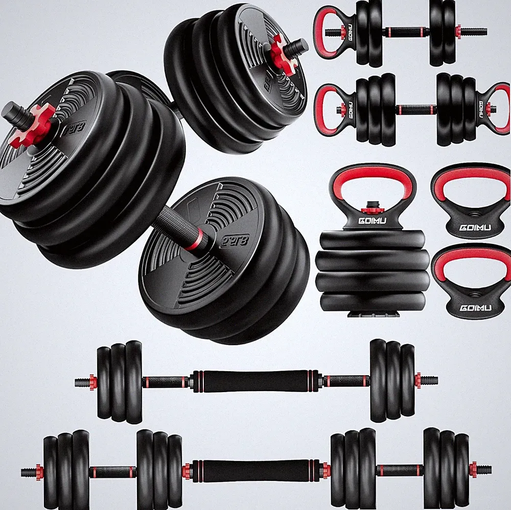 Adjustable Dumbbells, 55/77LBS Free Weight Set, 4 in 1 Dumbbell Set Used as Barb