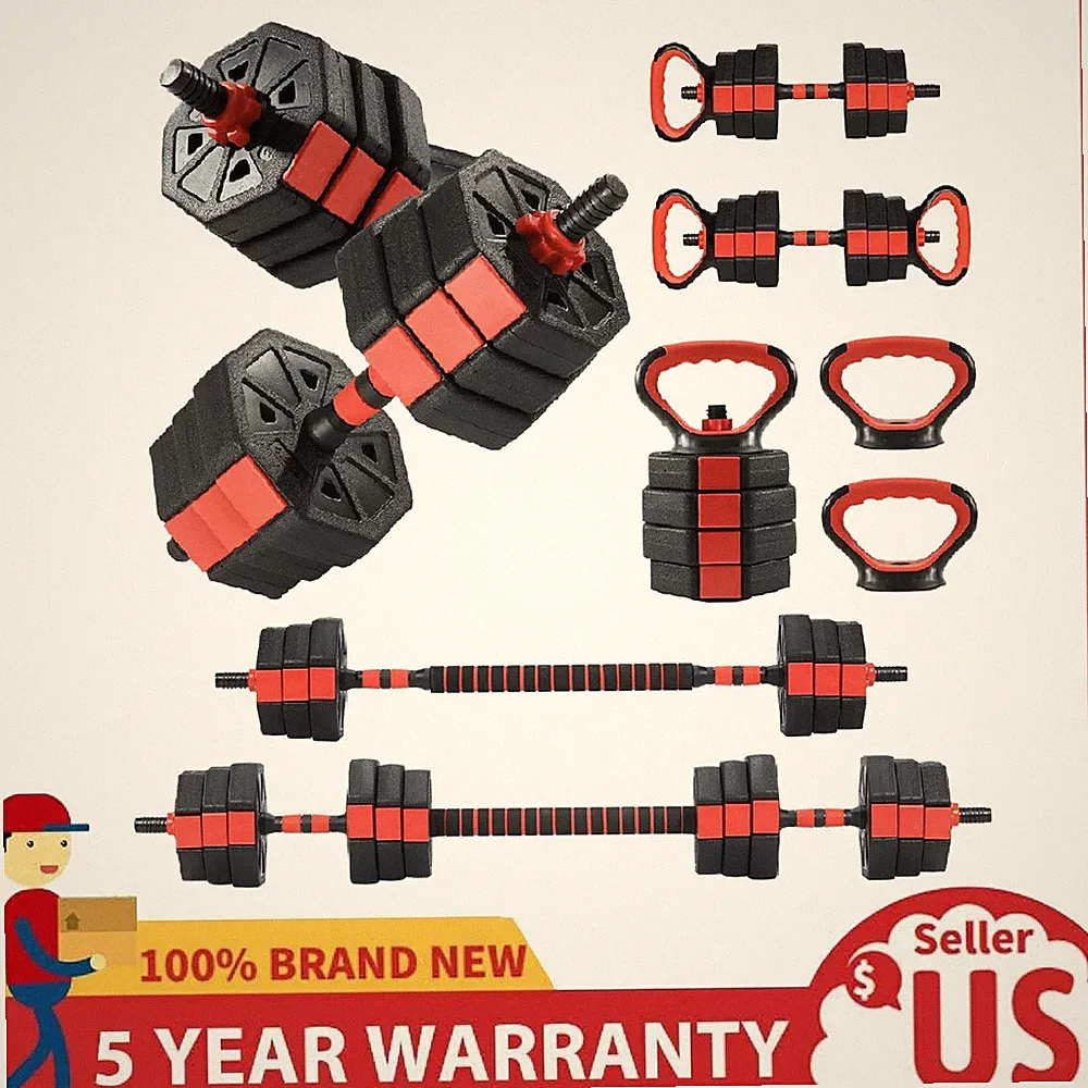 Adjustable Dumbbells, 66Lbs Free Weight Set with Connector, 4 In 1 Dumbbell Set