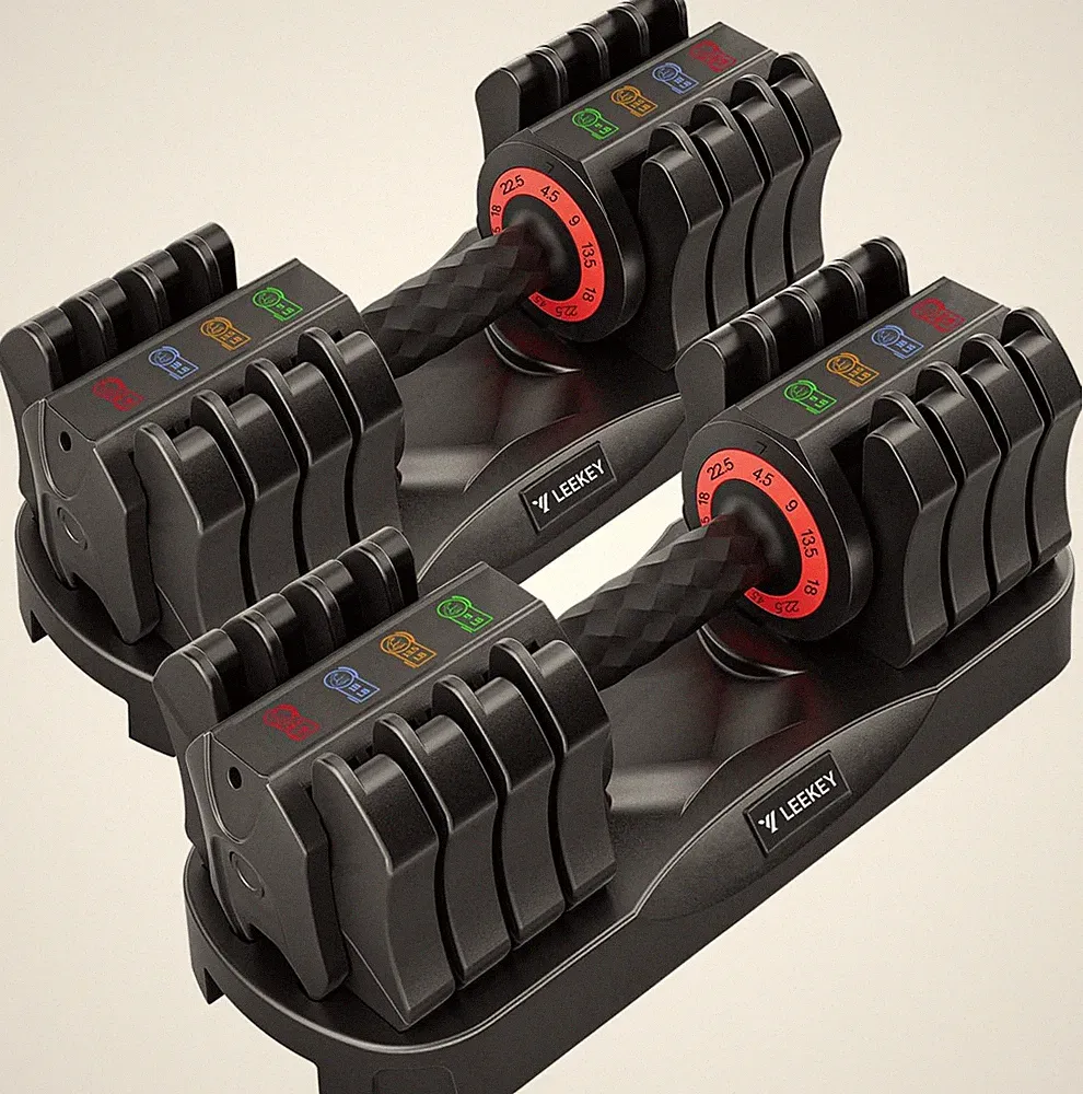 Adjustable Dumbbells, Dumbbells with Anti-Slip Handle for Exercise & Fitness Fas