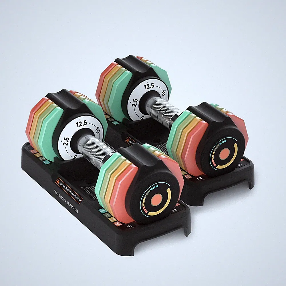 Adjustable Dumbbells Set 12.5LB/22.5LB Pair, 1-Sec Fast Adjustable ... Fast Ship