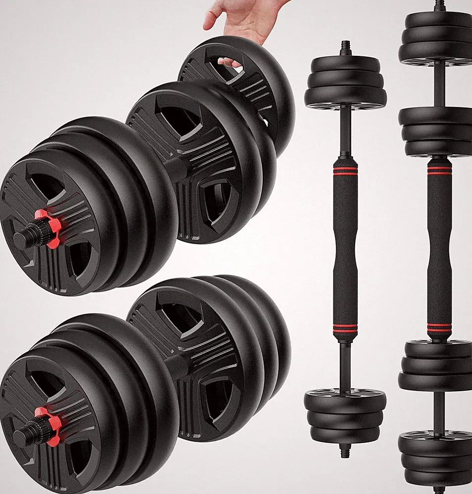 Adjustable Dumbbells Set, 20Lbs Free Weight Set with Connector, 2 or 3 in 1 Dumb