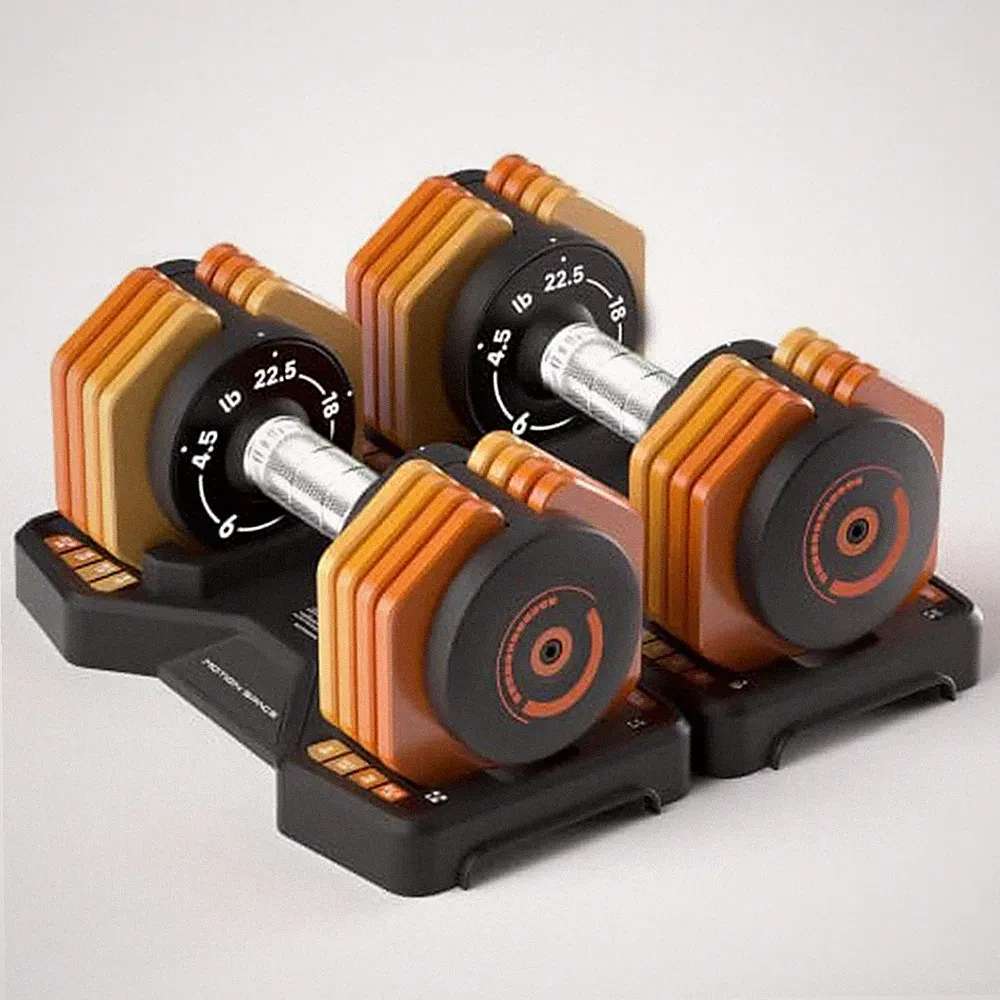 Adjustable Dumbbells Set 22.5LB Pair, 1-Sec Fast Adjustable 5 Free Weights, P...
