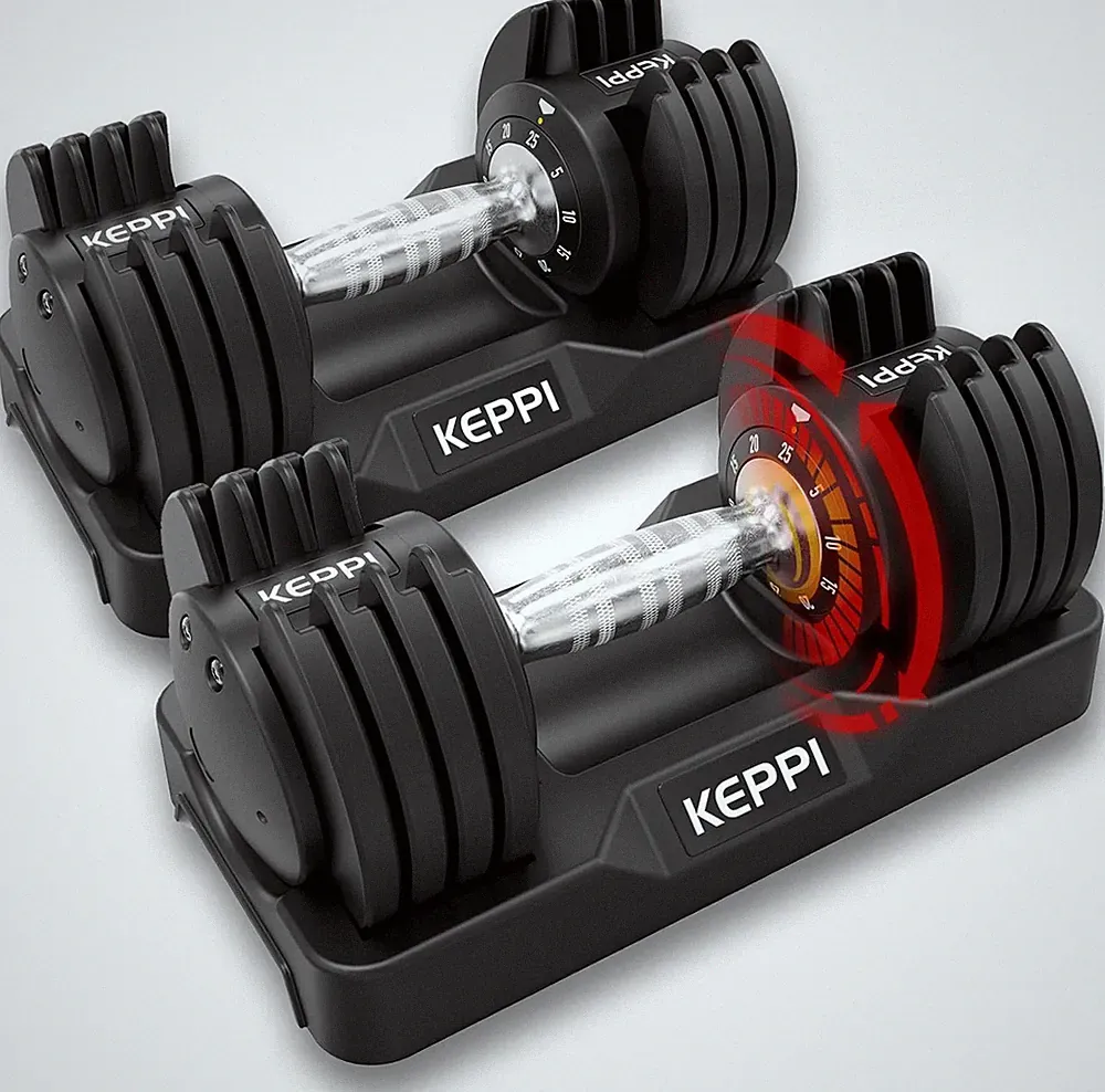 Adjustable Dumbbells Set-25Lb/40Lb/55Lb/60Lb, Anti-Slip Metal Fast Adjust Weight
