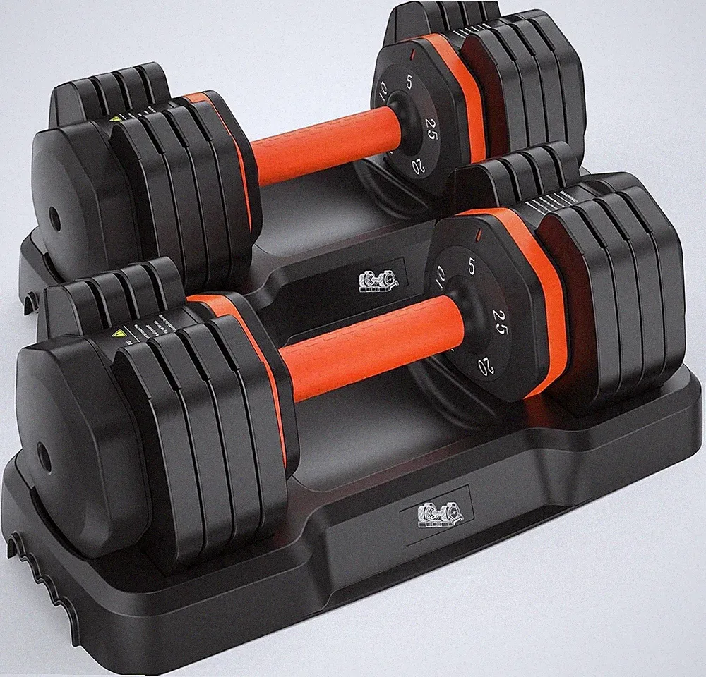 Adjustable Dumbbells Set 25LB a Pair Dumbbells Weights, 5 in 1 Free Weights 5/10