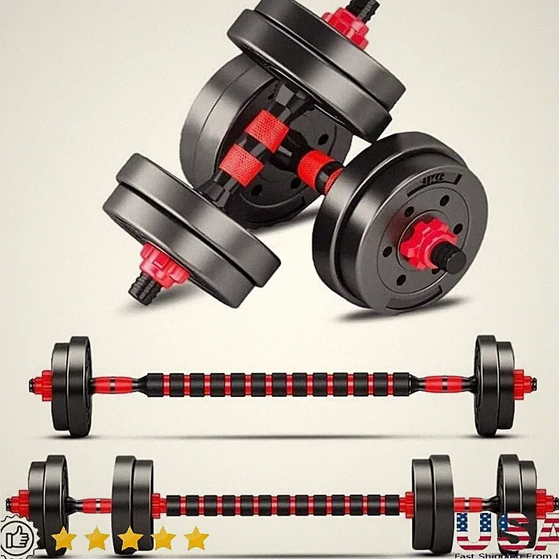 Adjustable Dumbbells Set 3 in 1 Home Gym Equipment For Strength Training New