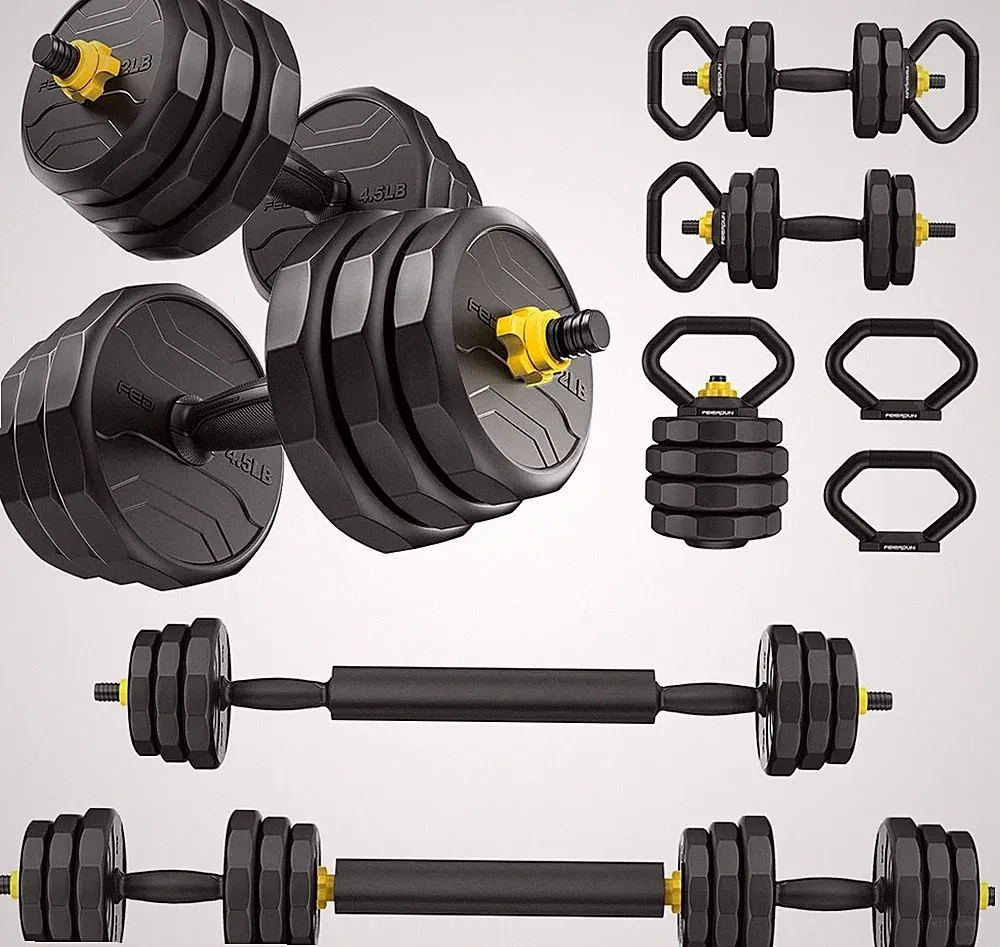 Adjustable Dumbbells Set, 48/68/88lbs Weight Set with 4 Modes, Used as Barbell