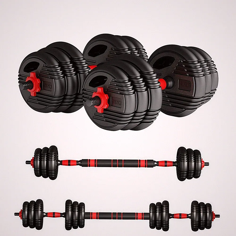 Adjustable Dumbbells Set Free Weights Barbell for Home Gym Women Men Equipment