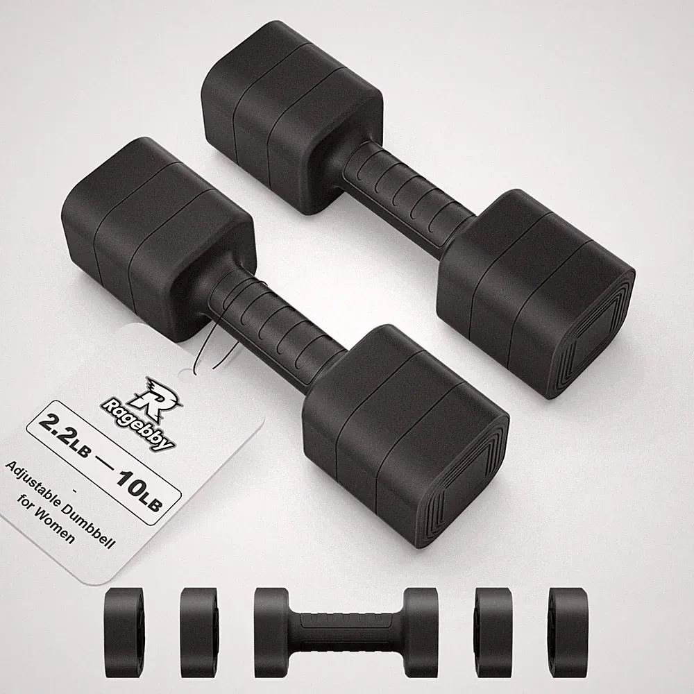 Adjustable Dumbbells Set of 2 10LB 20LB 30LB Anti slip Handle Ragebby Weight