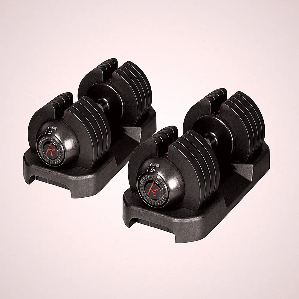 Adjustable Dumbbells Set of 2,Free Weights Dumbbells Set,52 lbs pair for Men/...