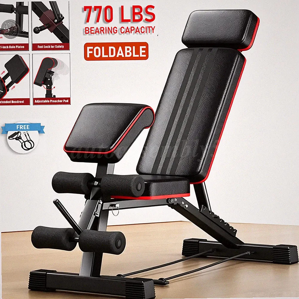 Adjustable Foldable Dumbbell Bench Weight Training Fitness Incline Bench Workout