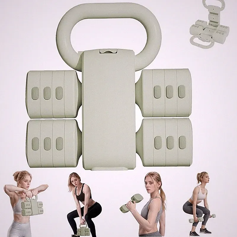Adjustable Kettlebell Dumbbell Combo Portable Weight Training Equipment New