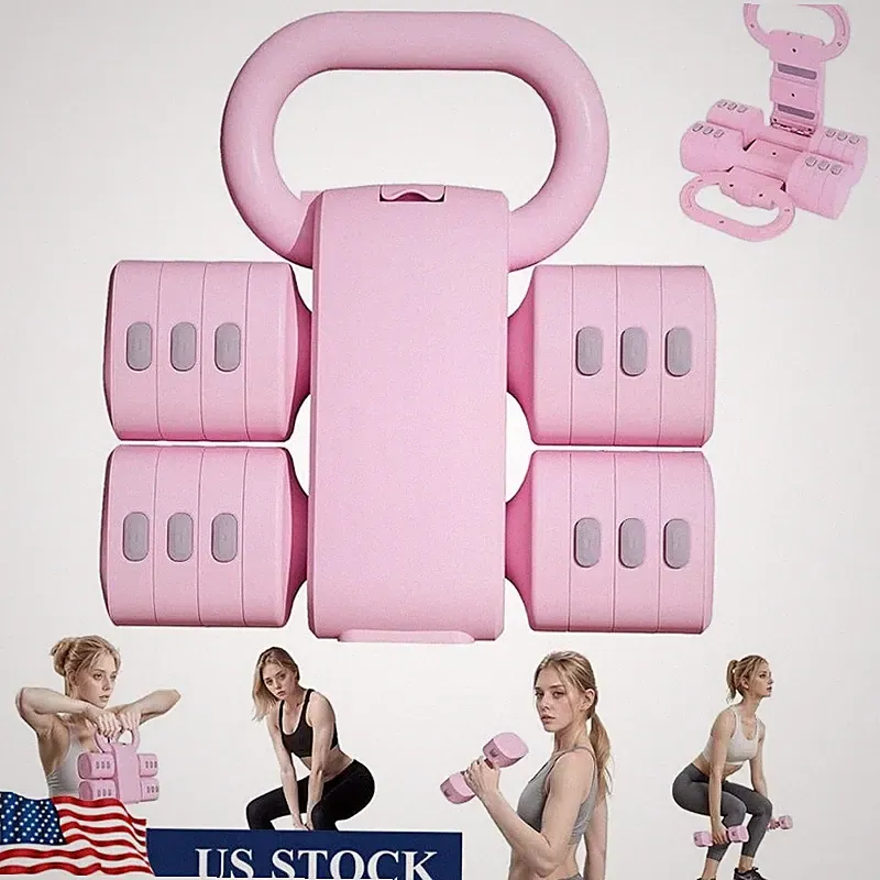 Adjustable Kettlebell & Dumbbell Set Portable Weight Training Equipment New