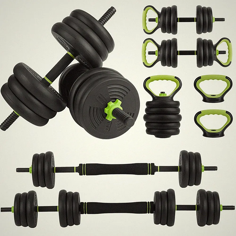 Adjustable Multi-Function Strength Training Dumbbells Set 44Lbs with Connector