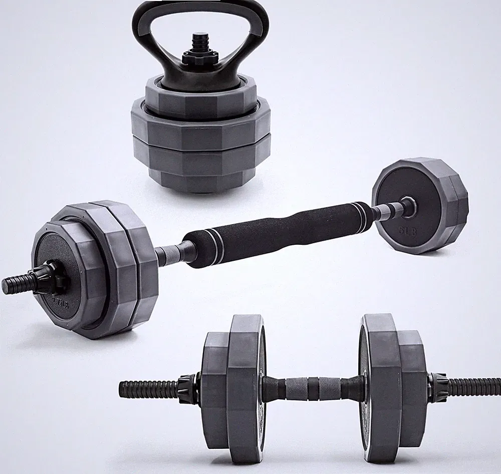 Adjustable Multi-Use Weight Set - Dumbbell, Barbell & Kettlebell Options
