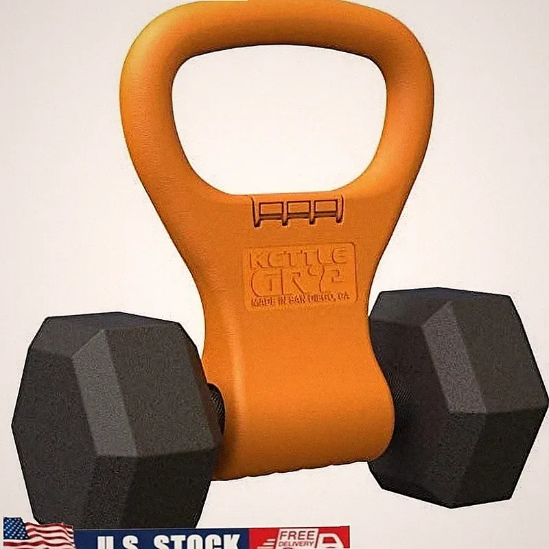 Adjustable Portable Kettlebell Grip Dumbbell Adapter Travel Workout Fitness Gear