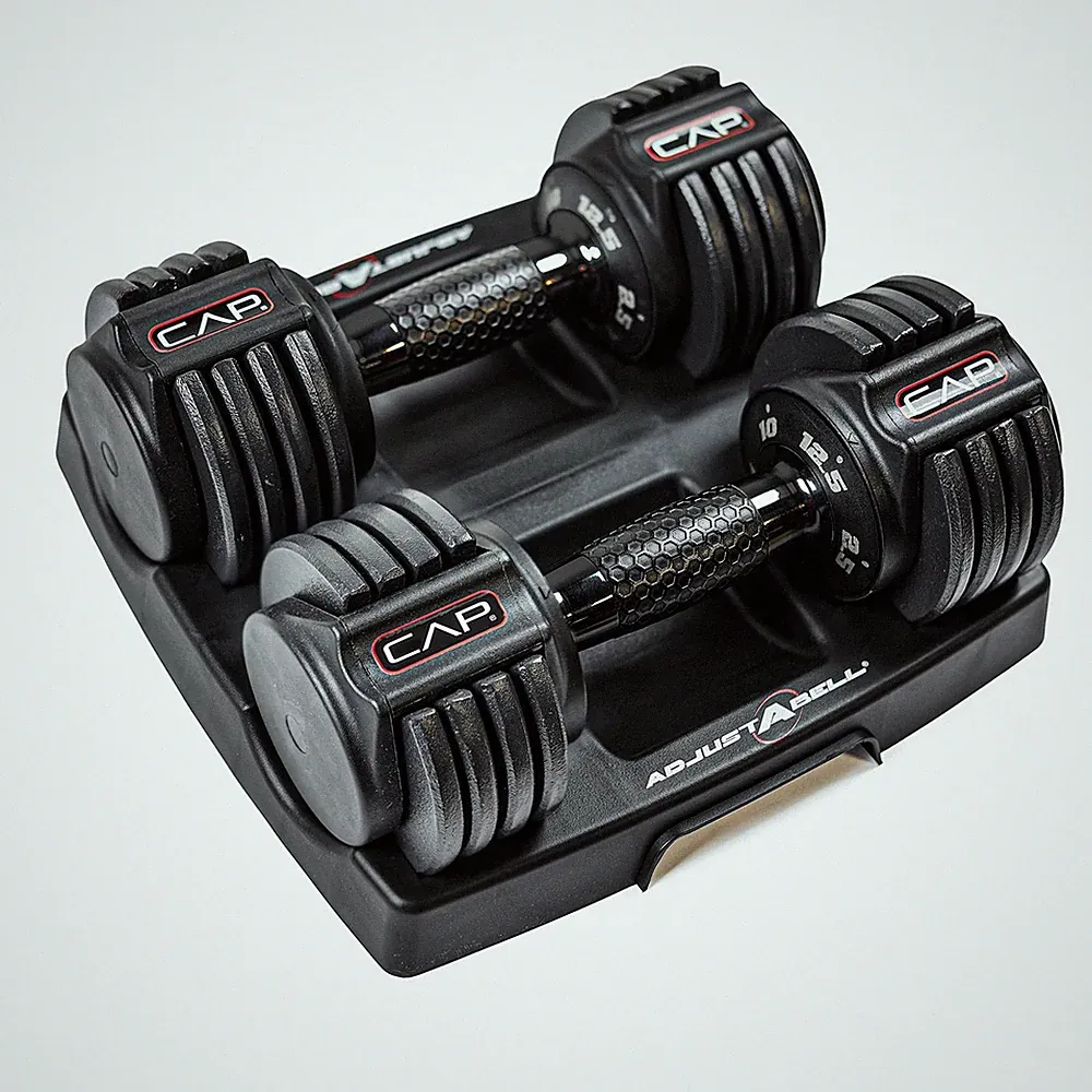 Adjustable Round Dumbbell Weights - Singles & Pairs | 12.5 lb, 25 lb & 55 lb