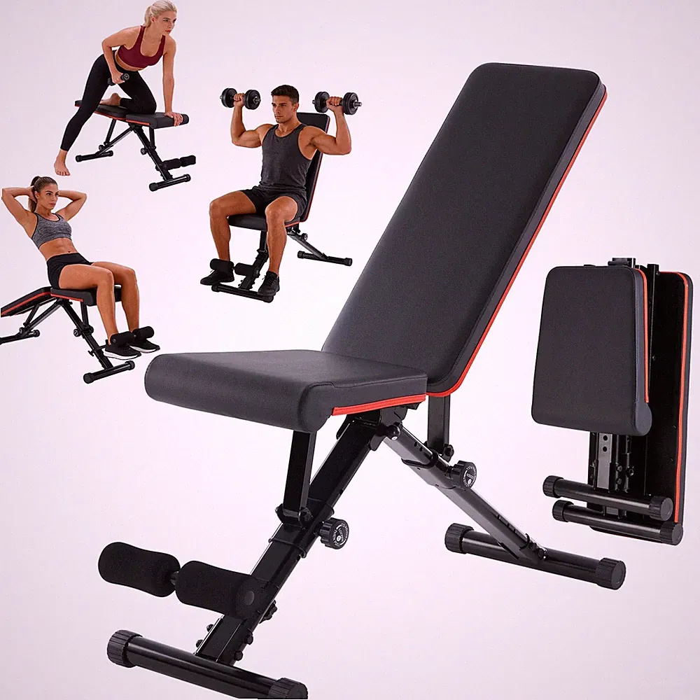 Adjustable Weight Bench 795 lbs, Foldable Incline Bench Press Jet Black