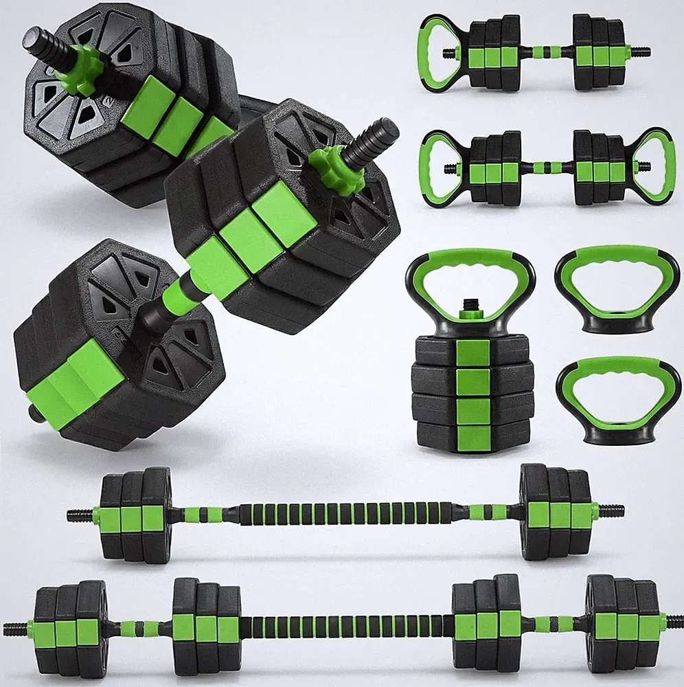 Adjustable Weight Set 44 Lbs 4-in-1 Dumbbell Set and Barbell Weight Set for Home